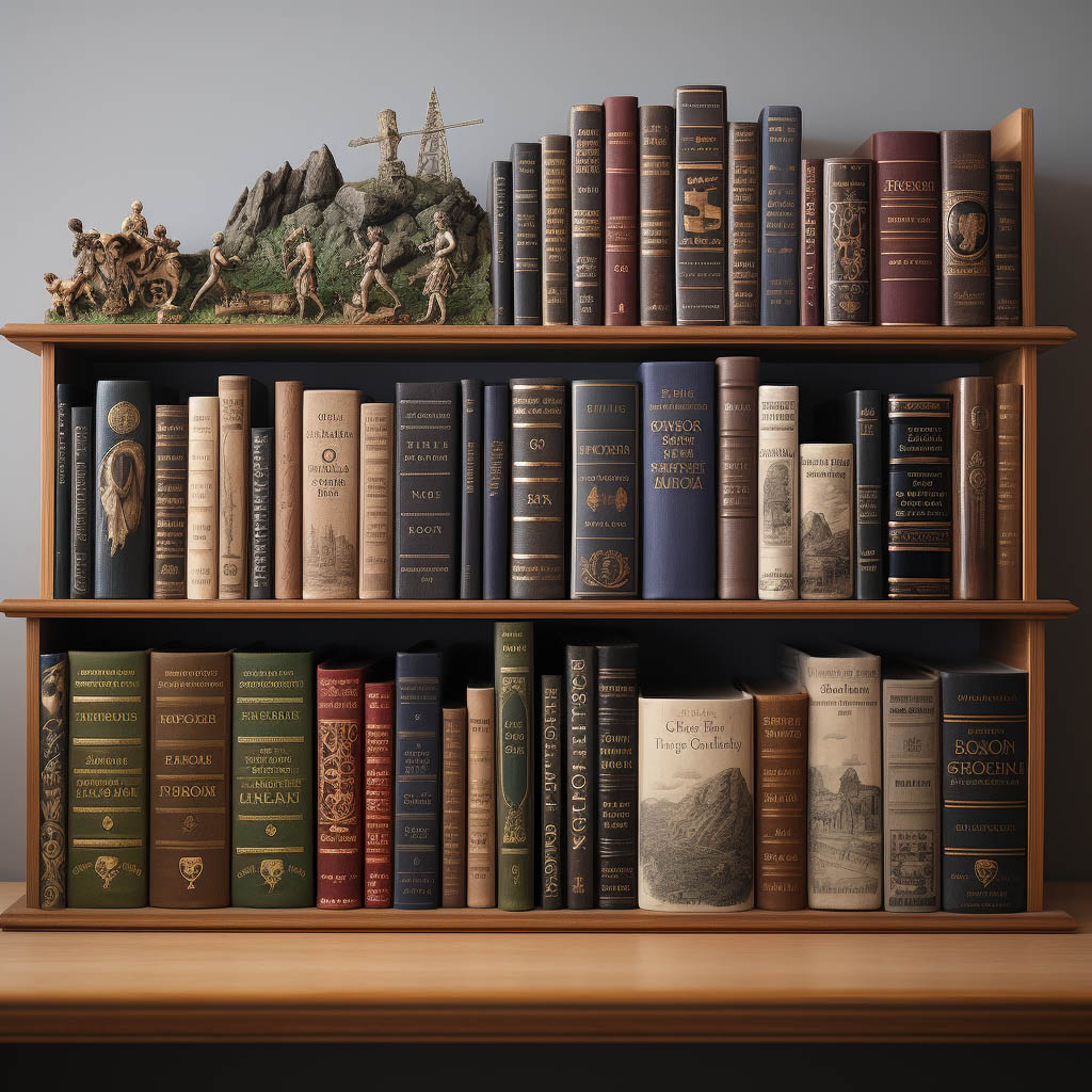 Old Encyclopedias on a shelf