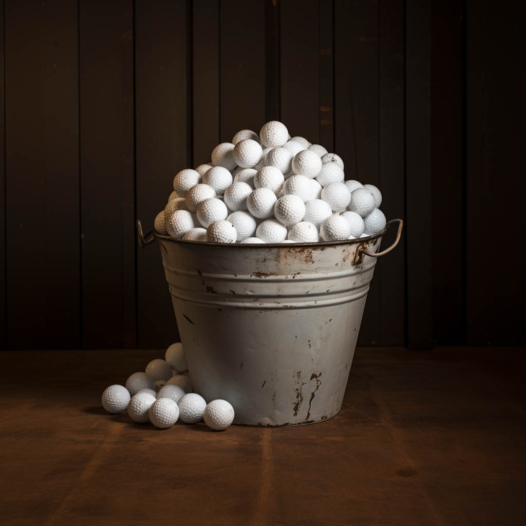 What to do with old golf balls when you have too many buckets of old golf balls