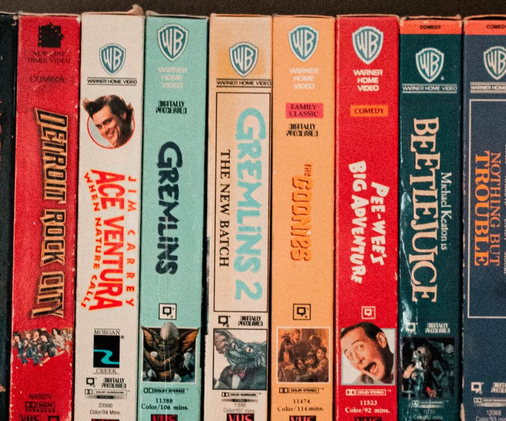 A VHS tape collection from an old soul